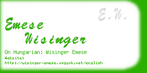 emese wisinger business card